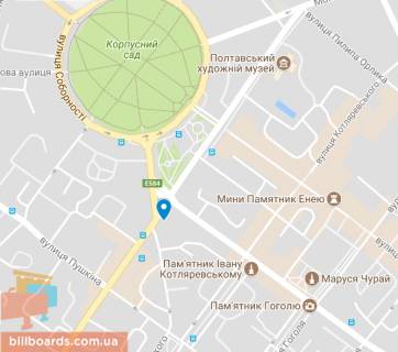 Призматрон, Призма A у Полтаві, 3х6  вул. Європейська, 6 / вул.1100-річчя Полтави (Фрунзе) (призматрон) ВЕРТ. - 47727 схема